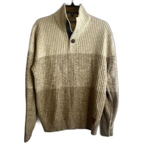 Weatherproof Shawl Collar Knit Ombre Sweater Size Large